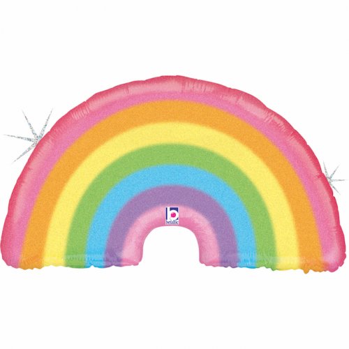 Glitter Pastel Rainbow  91cm (36") Mega Foil Balloon
