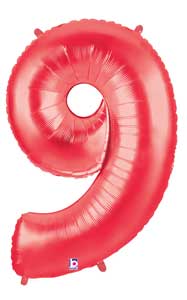 Megaloon 40" Red Number 9 or 6