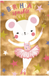 Birthday Sparkle Moppet Birthday Card