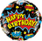 Foil Balloon Birthday Superhero Black  18' 45cm