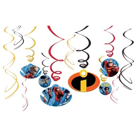 Incredibles 2 Swirl Decorations