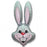 Rabbit Head Foil 89cm Super Shape