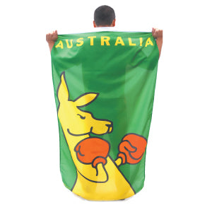 Boxing Kangaroo Supporter Flag