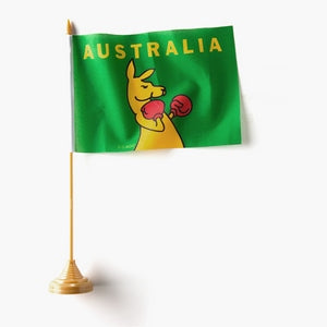 Boxing Kangaroo Desk Flag