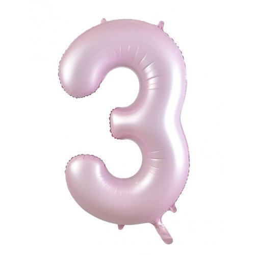 Matt Pastel Pink Mega Foil 34''  Number