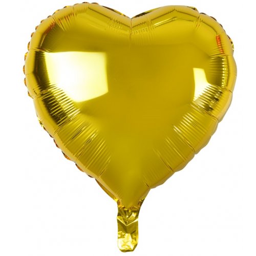 Foil Heart Balloon Gold 18'(40cm)