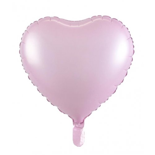Foil Heart Balloon Matt Pastel Pink 18'(40cm)