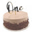 Acrylic Cake Topper Gold One