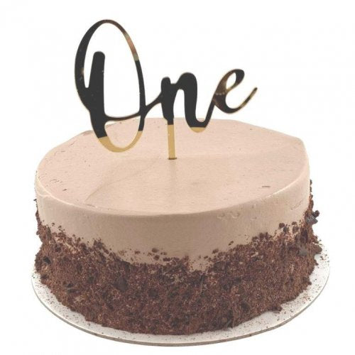 Acrylic Cake Topper Gold One