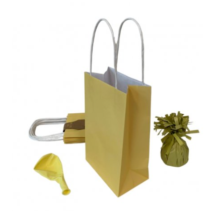 Paper Party Bags Lemon 5 Pk