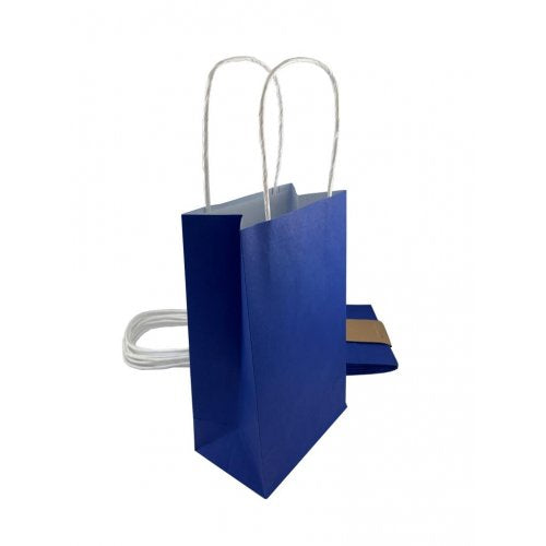 Paper Party Bags Navy Blue 5 Pk