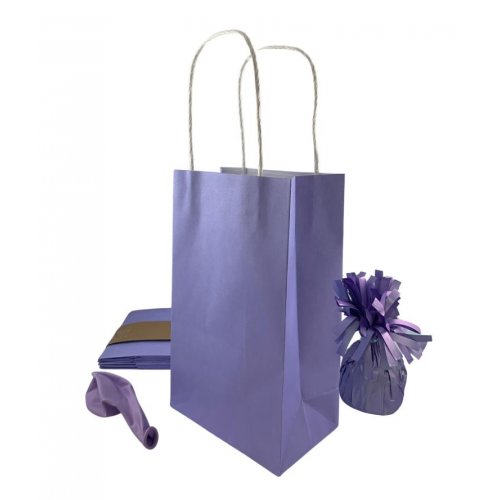 Paper Party Bags Lavender 5 Pk