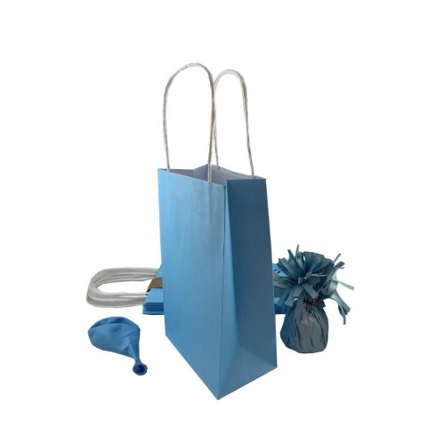 Paper Party Bags Pastel Blue 5 Pk