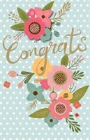Floral Flowers Congrats Card