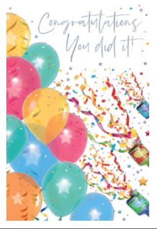 Congratulations, You Did It Card