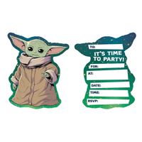Baby Yoda Invitations 8 Pack