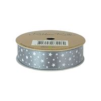 Ribbon Roll 20mm X 3m Silver Stars
