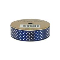 Ribbon Roll 20mm X 3m Navy Spots