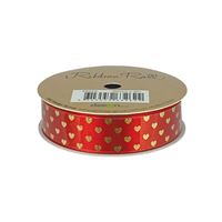 Ribbon Roll 20mm X 3m Red Hearts