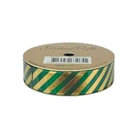 Ribbon Roll 20mm X 3m Dark Green Stripes