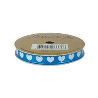 Ribbon Roll 10mm X 4m Blue Hearts