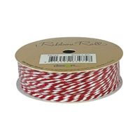 Ribbon Roll 2mm X 6m Red & White — Red Fox Party Supplies