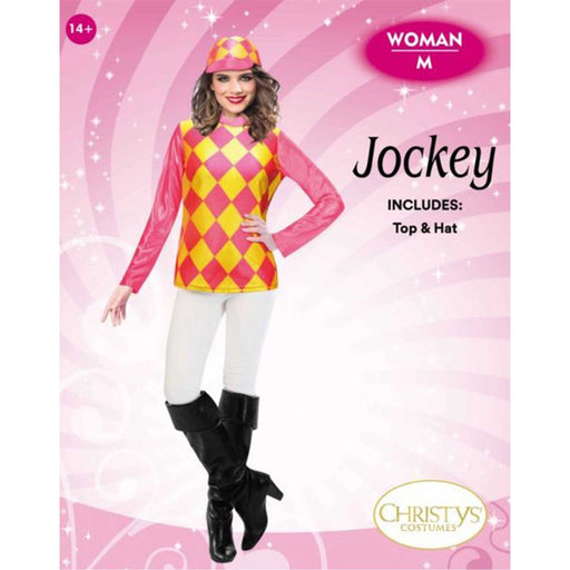 Yellow/Pink Diamond Adult Jockey Costume