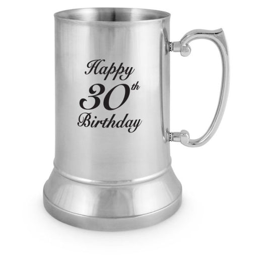 30th Stainless Steel Beer Mug