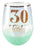 Stemless Pastel Green Glitter 30/Thirty Glass
