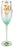 30th Green Glitter Aged Champagne Glasses 150ml