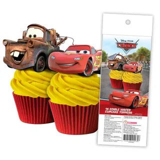 Disney Cars Edible Wafer Cupcake Toppers  16 Piece Pack