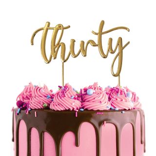 Gold thirty Cake Topper