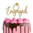 Engaged Metal Gold Cake Topper