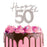 Happy 50th Cake Topper Silver