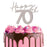 Happy 70th Cake Topper Silver