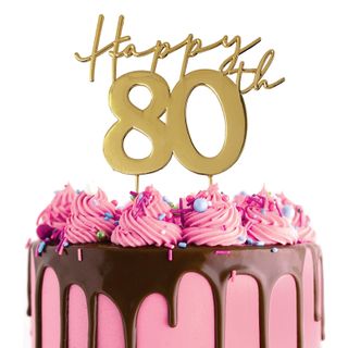 Happy 80th Cake Topper