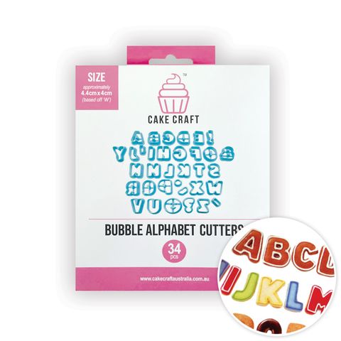 Alphabet Cutters Bubble Font 4.4cm x 4cm