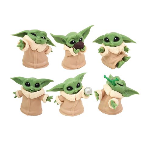 Baby Yoda/The Child/Grogu Plastic Figurines 6 Piece Set