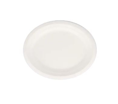 Oval Sugar Cane Plate 230mm x 260mm Pk25