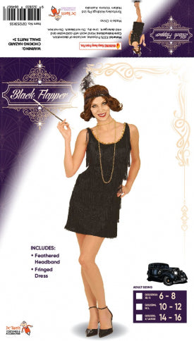 Black Flapper Costume Med/Large