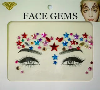 Face Jewels Glitter Stickers — Red Fox Party Supplies