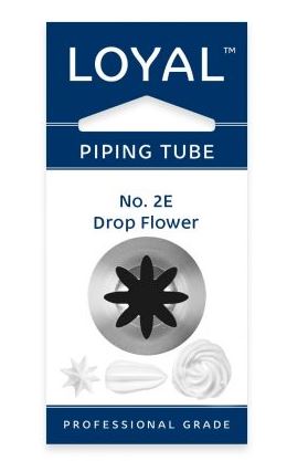 Loyal No.2E Drop Flower Medium/Large Stainless Steel Piping Tip