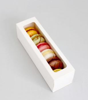 6 Macaron Box Window Lid 7x2x2in