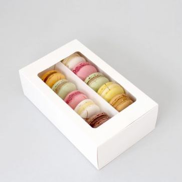 12 Macaron Box Window Lid 7x4x2in