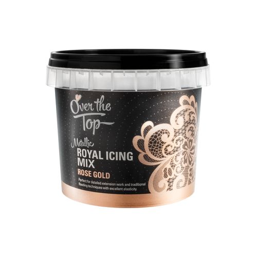 Over The Top Metallic Royal Icing Rose Gold