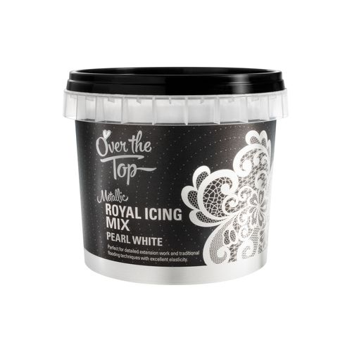 Over The Top Metallic Royal Icing Pearl White
