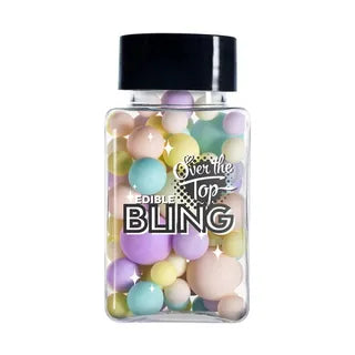 Over The Top Edible Bling Pastel Assorted Medley Colour Balls 8mm 75g