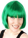 Wig Paige Medium Bob With Fringe - Bright Green