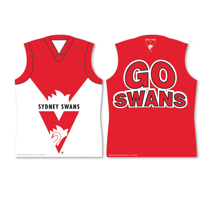 Sydney Swans Guernsey Mobile,  2 sided,400x290mm,420gsm Gloss Board