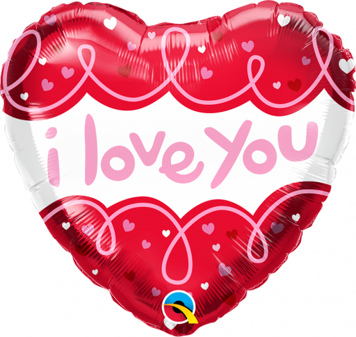 Foil Balloon 18" I Love You Doodle Loops
